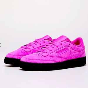 Reebok Classic Club C Pink and Black Sneakers